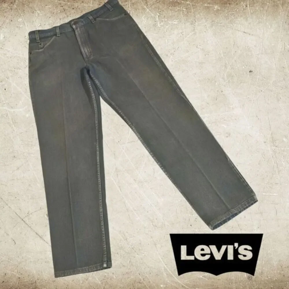 VTG Levi's 550 Relaxed Fit Jeans Mens Orange Tab Made in USA Green *35x33 Actual